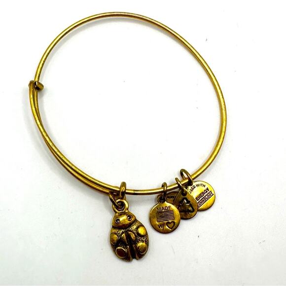 Alex and Ani Ladybug Bracelet Bangle Charm gold Casual Retro Contemporary - Picture 5 of 5